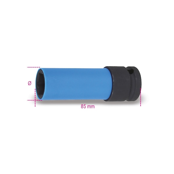 Beta Tools Wheel Nut Impact Socket, 19mm 7200639